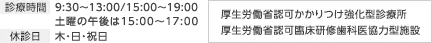 診療時間・休診日