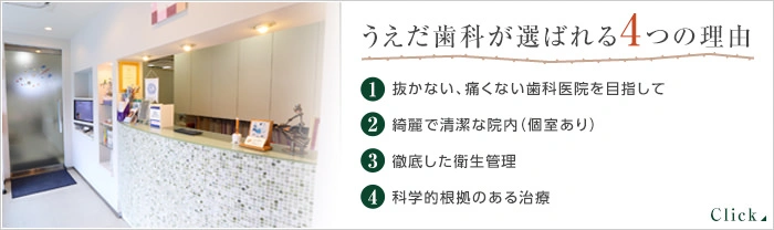 うえだ歯科が選ばれる4つの理由