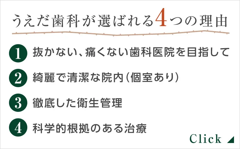 うえだ歯科が選ばれる4つの理由